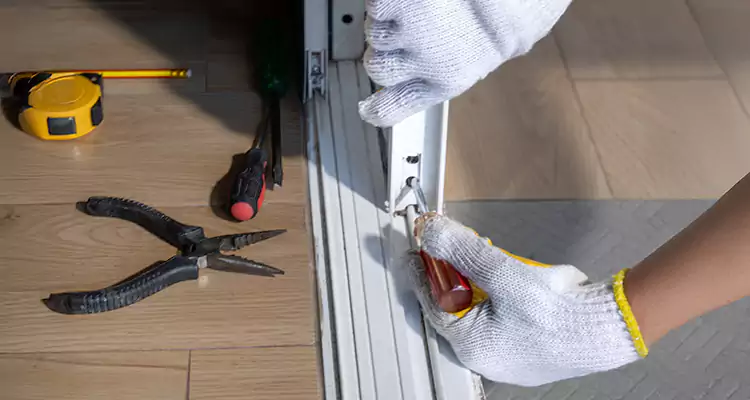Backyard Sliding Door Track Repair in Palm Beach Gardens, FL